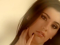 Sexy brunette creaming herself