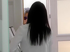 Megan Rain enjoys a golden shower from Gina Gerson