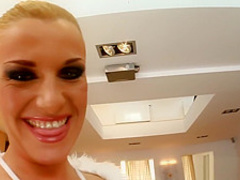 Golden haired mama has a hankering for hard cock