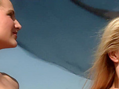 Two naked chicks on the wall