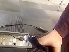 Shoe Dangle in the Library