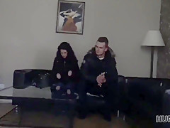 HUNT4K. Man with camera fucks pretty girl in exchange for money