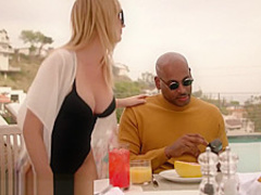 BLACKED Brett Rossi scared from her ex Big Black Boss protects her