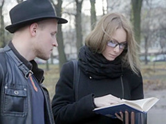 Teen Russian in glasses pleased well by big dick