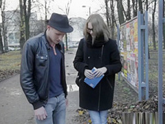 Teen Russian in glasses pleased well by big dick