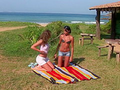 Threesome out in the open