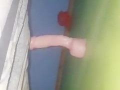 Crossdresser gaping and stretch toying whore