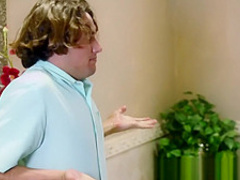 Stepson threesome with house maid & stepmom