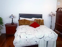 Stepson threesome with house maid & stepmom