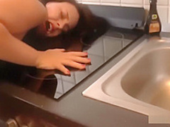 Brunette Cheerleader fucked hard