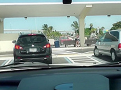 Stranded Teens - Dani Desire sucks cock in traffic