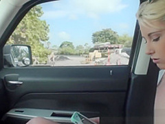 Stranded Teens - Dani Desire sucks cock in traffic