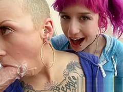 PervCity Alt Girls show Mike Adriano how kinky they are