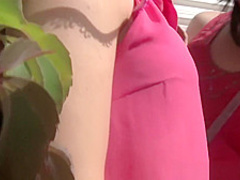 Licking tasty pussy in plain sight