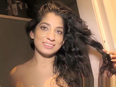 Pretty Pakistani babe visits the gloryhole for black cock