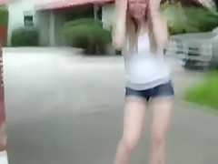 POVLife Brunette carwash hottie Alice White POV sex