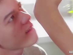 honey lets her boyfriend shove his had dong in her tight pussy