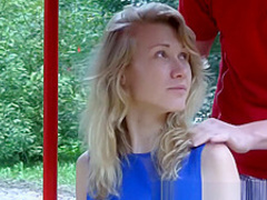 Blonde teen looks so good with cock deep inside her