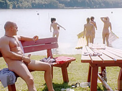 Lucky guy having a good time at the lake pt 3