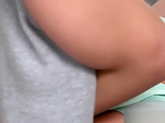 Teen beauty sucks and fucks her boyfriend's big pecker