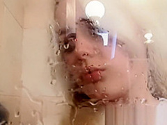 Marvelous Messalina showers her body and big tits
