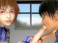 Busty animated tramp loving dick