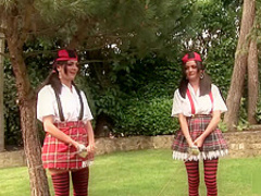 Fairy tale outdoor group sex