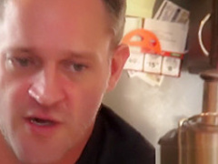 Big boob Karmen Karma takes a load on her puppies