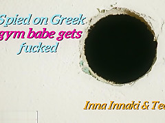Fitness Rooms Spied on Greek gym babe gets fucked