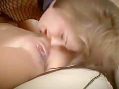 Soaking Her Face - She licks her friend into a wet creamy cumgasm! Great!