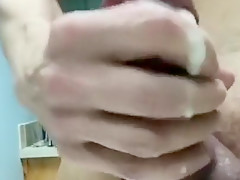 Gushing Creamy White Sperm