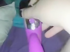 very young teen plays with dildo