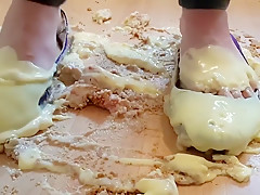 Pie Custard Crush In My Well Worn Purple Ballet Shoes Sticky Messy