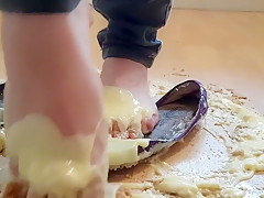 Pie Custard Crush In My Well Worn Purple Ballet Shoes Sticky Messy