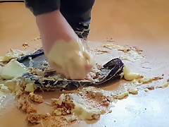 Pie Custard Crush In My Well Worn Purple Ballet Shoes Sticky Messy