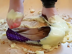 Pie Custard Crush In My Well Worn Purple Ballet Shoes Sticky Messy