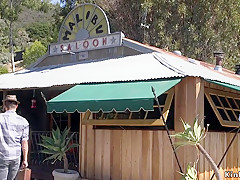 Blonde bartender anal fucked in saloon