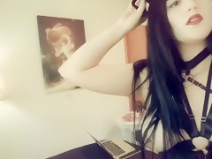 Masturbating with my cat ears and buttplug
