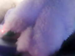 HD Pussy Close up, Wet Bunny Cums on Toy
