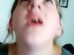 Amanda riding her toy