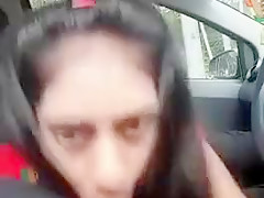 My little desi cousin Blow job in car Indian Pakistani