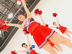Incredible Japanese model in Exotic Cheerleader, Amateur JAV movie