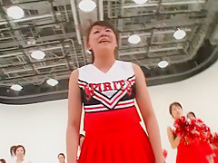 Incredible Japanese model in Exotic Cheerleader, Amateur JAV movie
