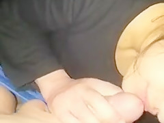Little Mexican girl sucks her first dick