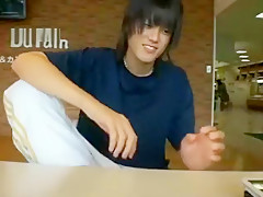 Japanese sexy lad shows his soles