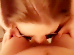 Young Teen BBW Sucks Cock for the 1st time on video