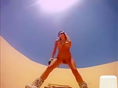 Busty Babes Have Fun Doing Sand Boarding