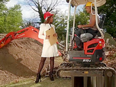 Sexy Latina Katia anal sex at construction site