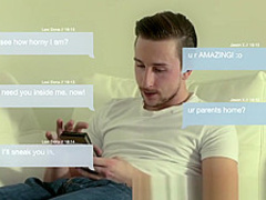 Horny young couple make passionate love