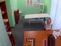 Doctor sinks his cock into blondes tight juicy pussy as sexual